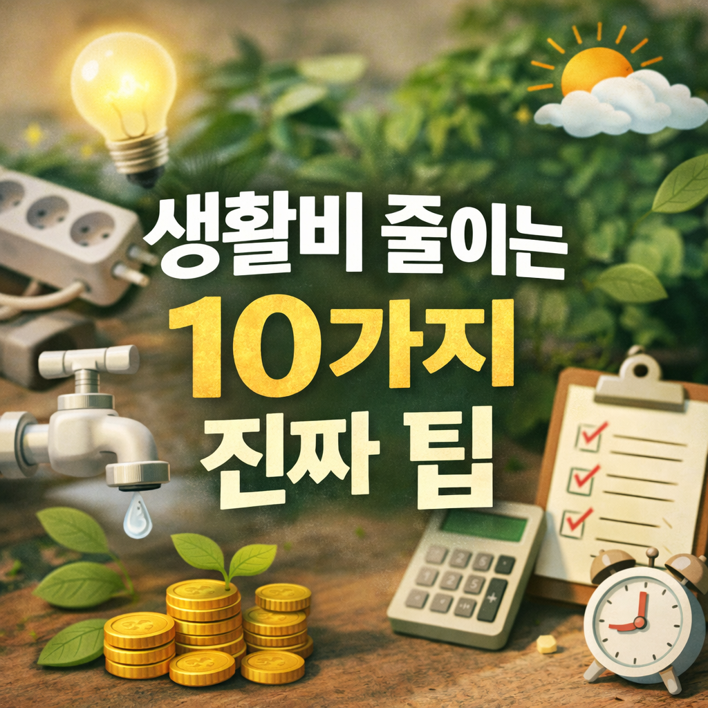 생활비 줄이는 진짜 꿀팁 10가지 전기세&middot;수도세 부담 확 줄이는 방법