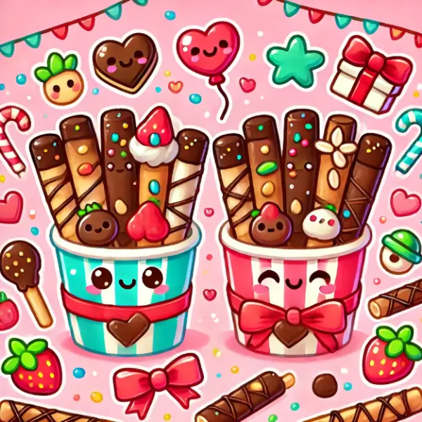 빼빼로-컵-과일