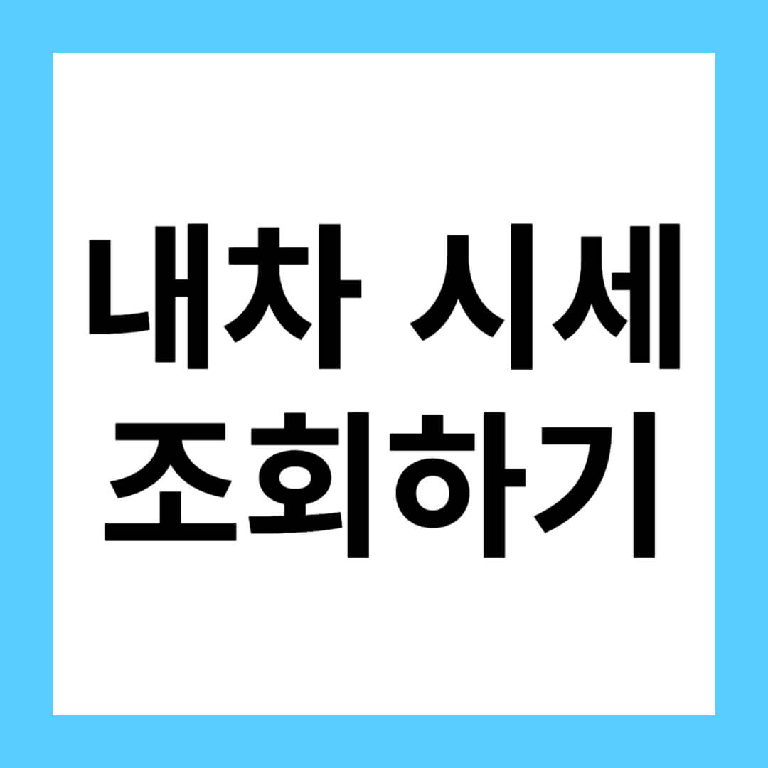 내차 시세조회
