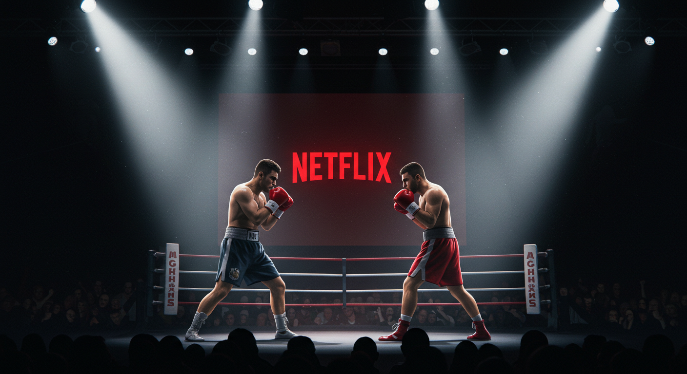 넷플릭스 첫 복싱 생중계 장면