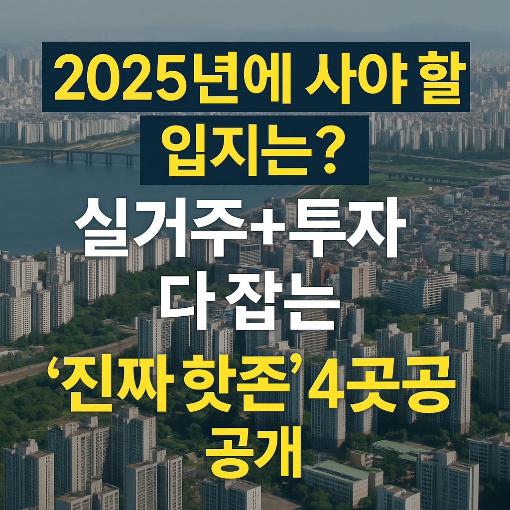 “2025년에 사야 할 입지는 따로 있다! 실거주+투자 다 잡는 ‘진짜 핫존’ 4곳 공개”
