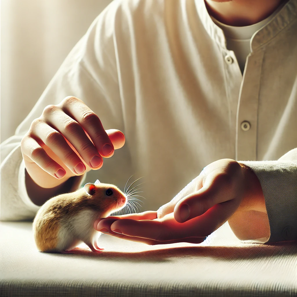 햄스터와의 상호작용 늘리기