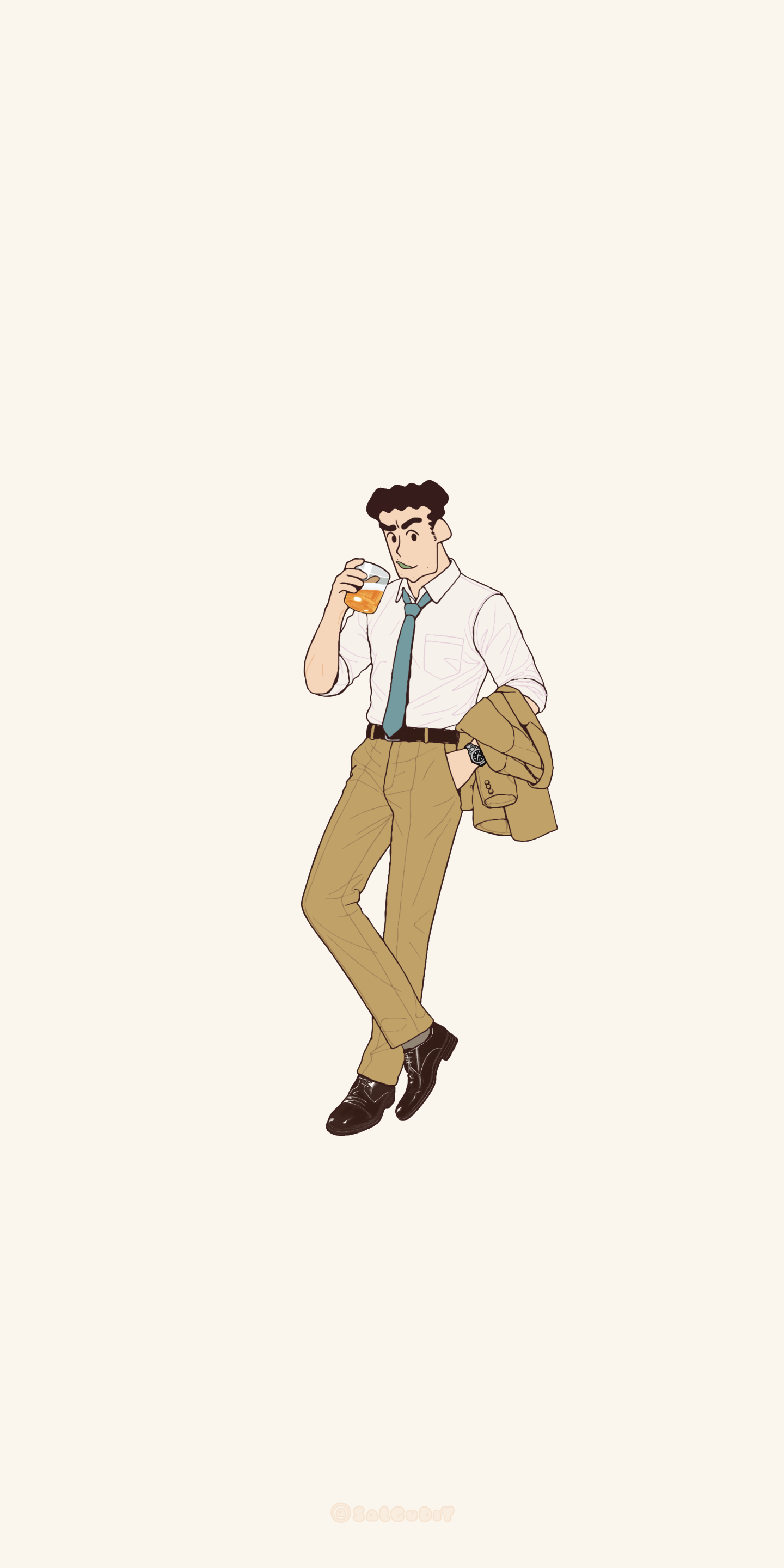 신형만 짱구아빠 모바일 배경화면