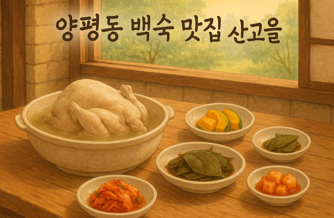 내돈내산 여름철 보양식, 양평동 백숙 맛집 '산고을' 방문기