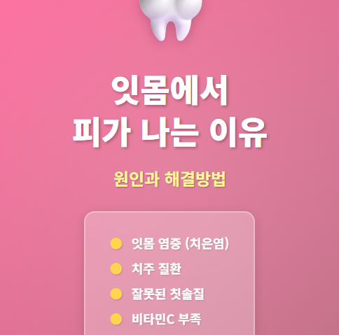 잇몸에서 피가 나는 이유