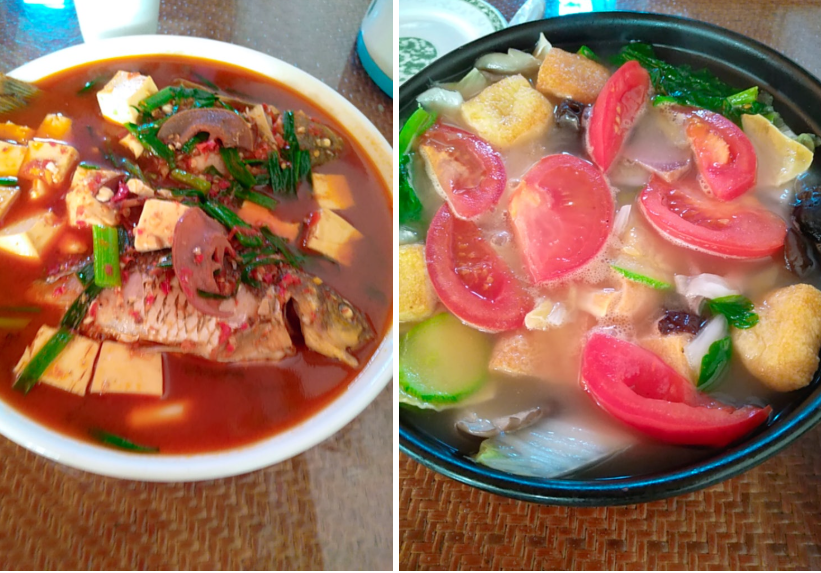 따리 음식, 쑤안라위와 샤궈탕