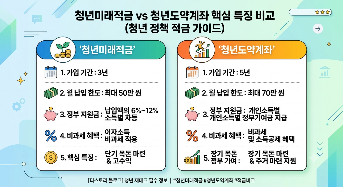 청년미래적금 도약계좌 비교