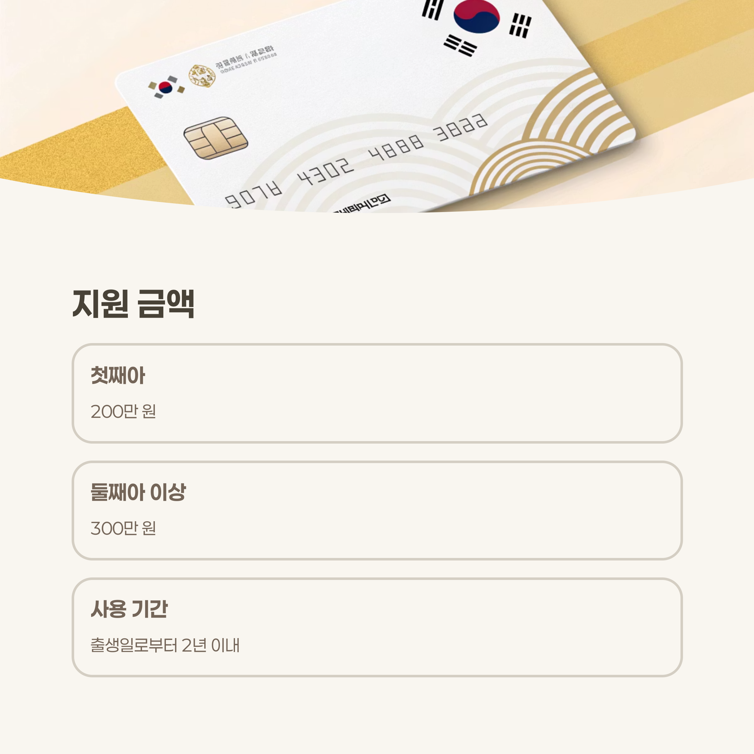 첫만남이용권 지급 금액