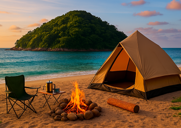 바닷가 캠핑 관련 사진