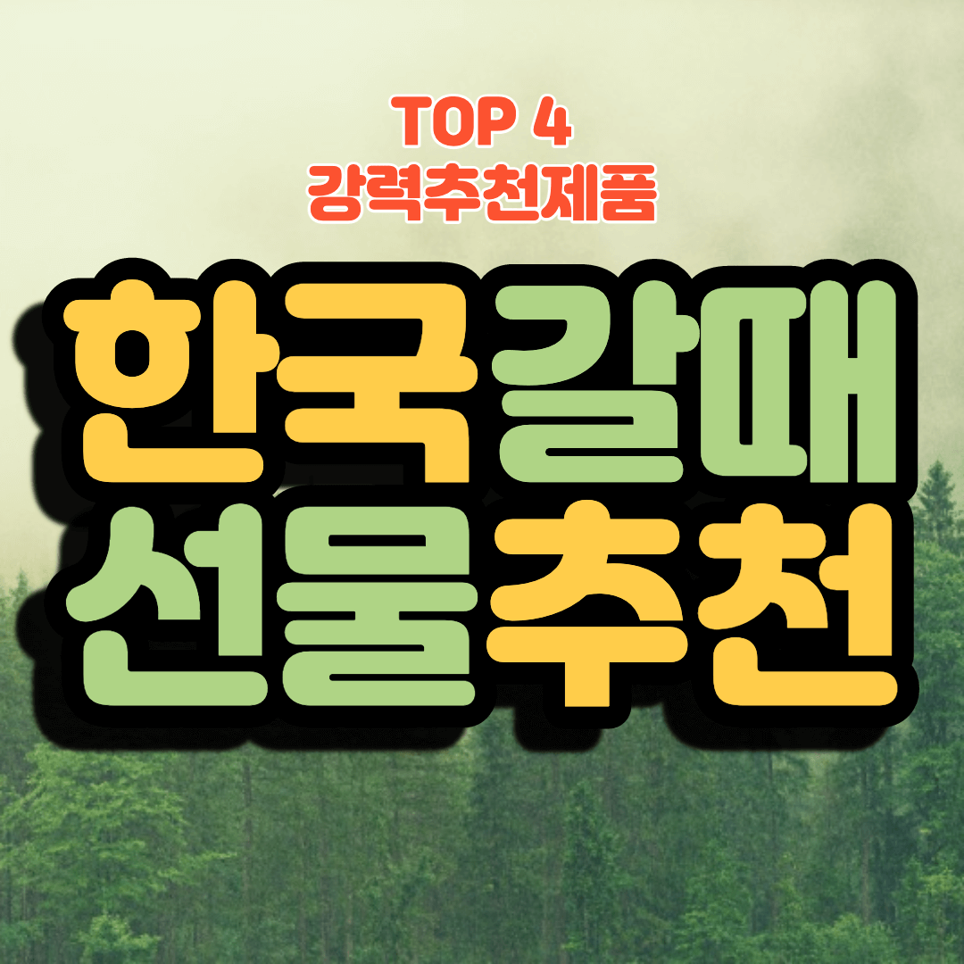 한국갈때 선물 추천