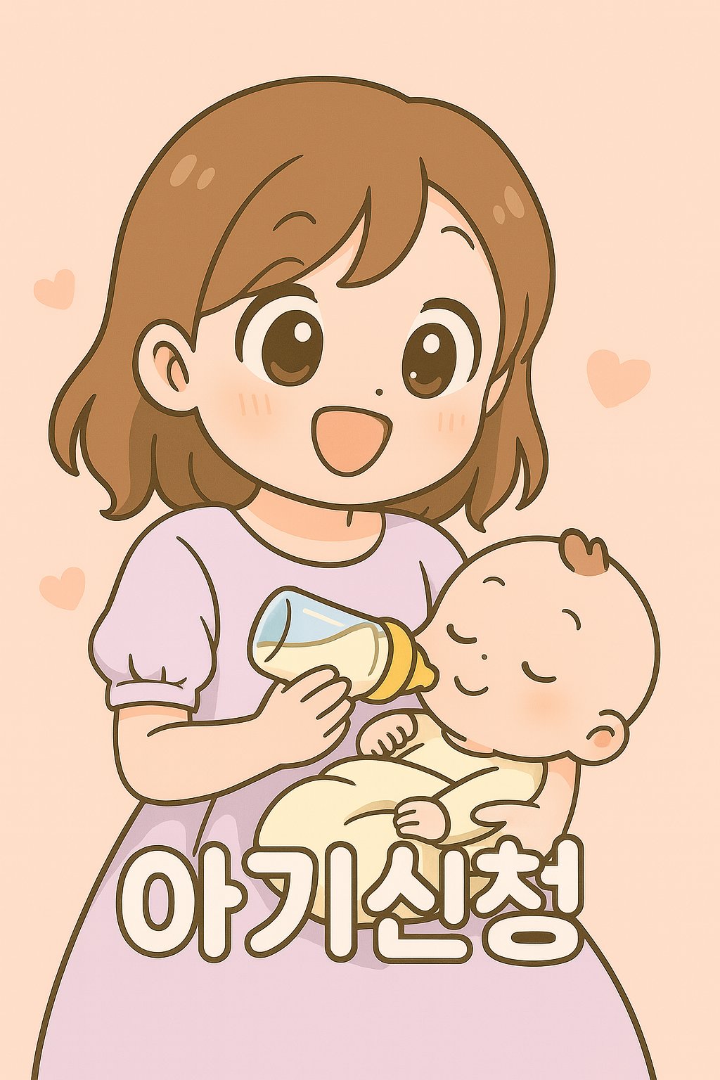 민생회복지원금 아기 신청방법 일러스트