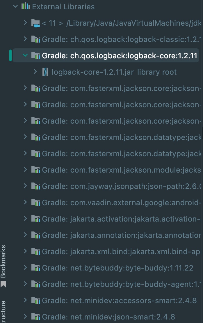 스프링 내부 라이브러리 폴더 구조도
