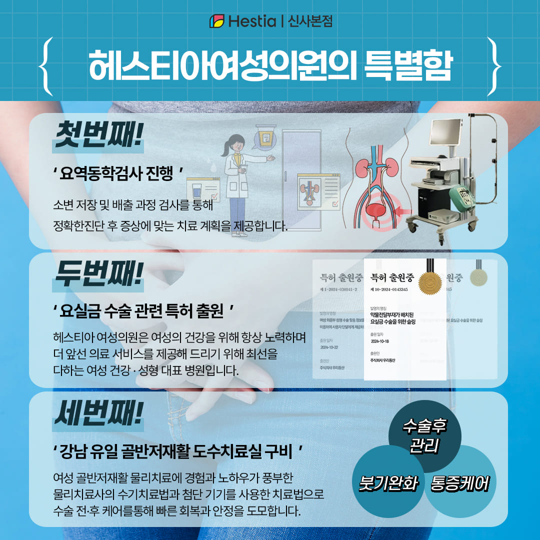 헤스티아여성의원 요실금 치료의 차별화.