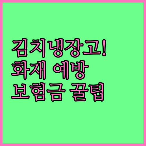 김치냉장고 안전한 사용법과 화재 발생..