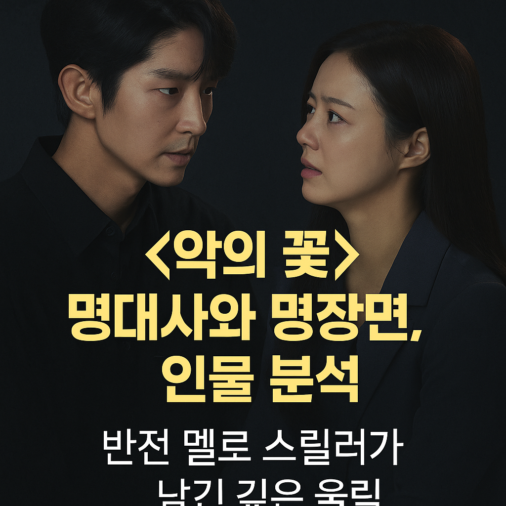 &lt;악의 꽃&gt; 명대사와 명장면, 인물 분석, 반전 멜로 스릴러가 남긴 울림
