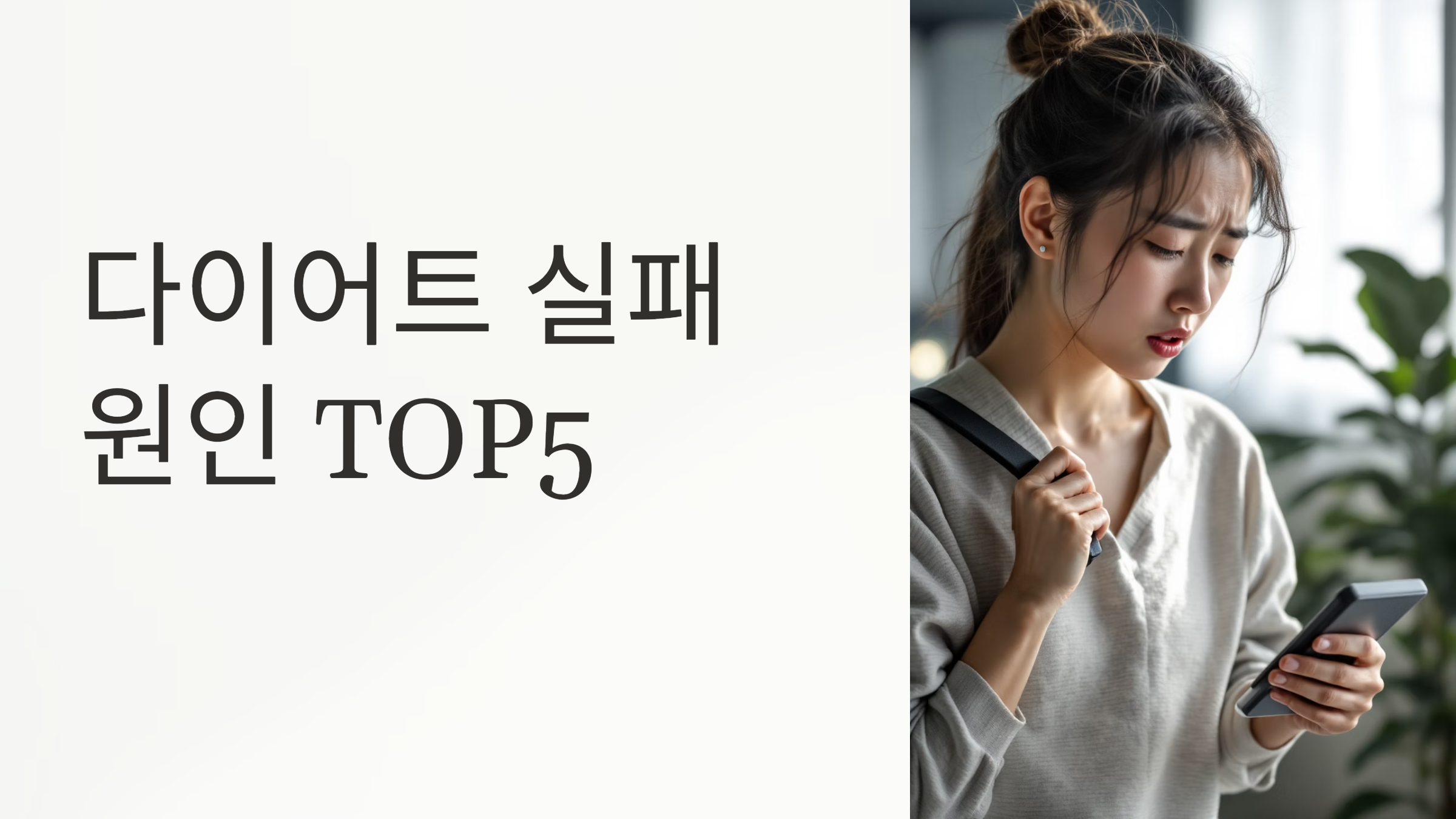 다이어트 실패 원인 TOP5, 당신도 해당될까?