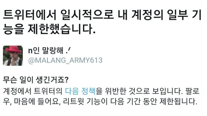 트위터-제한