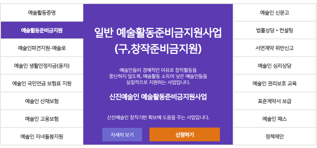 예술인 활동준비금