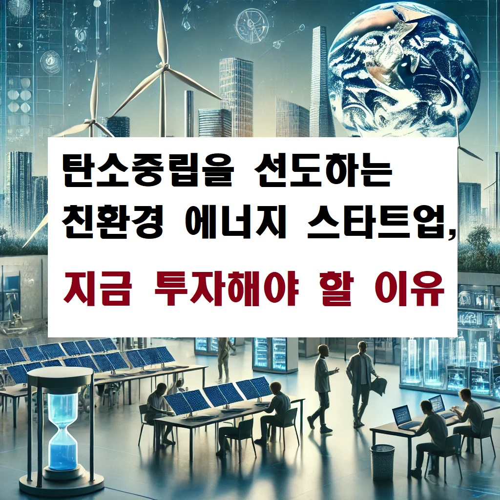 탄소중립을 선도하는 친환경 에너지 스타트업, 지금 투자해야 할 이유