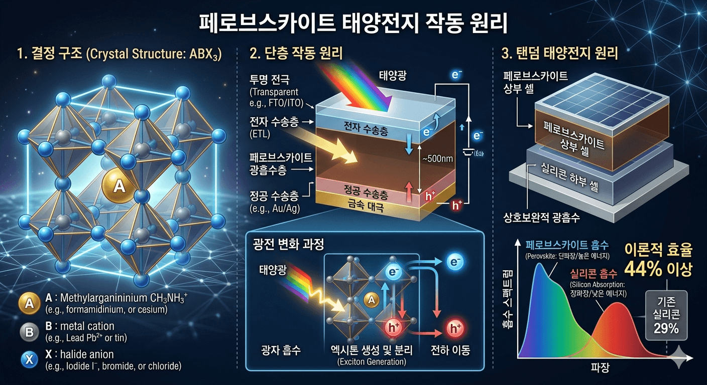 페브로스카이트 태양전지 원리