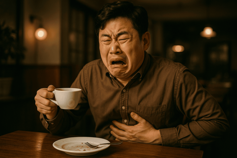 식후에 커피 마시면 왜 배가 아플까?