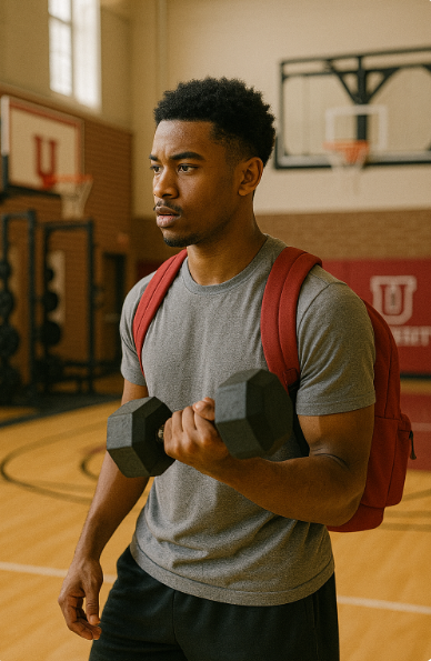 운동 하는 대학생