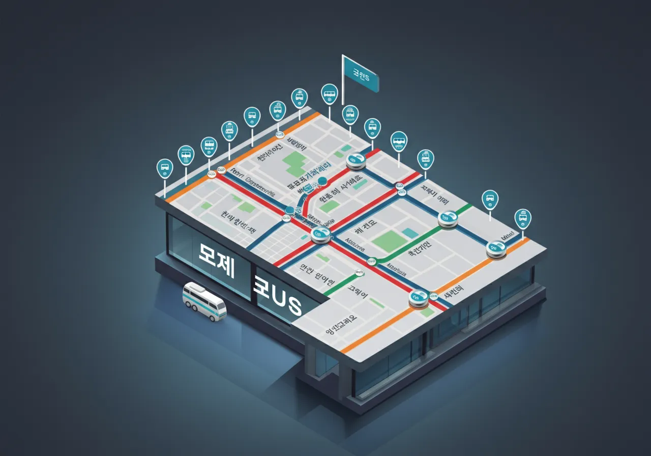 주요 정류장 및 환승 가능한 지하철 노선
