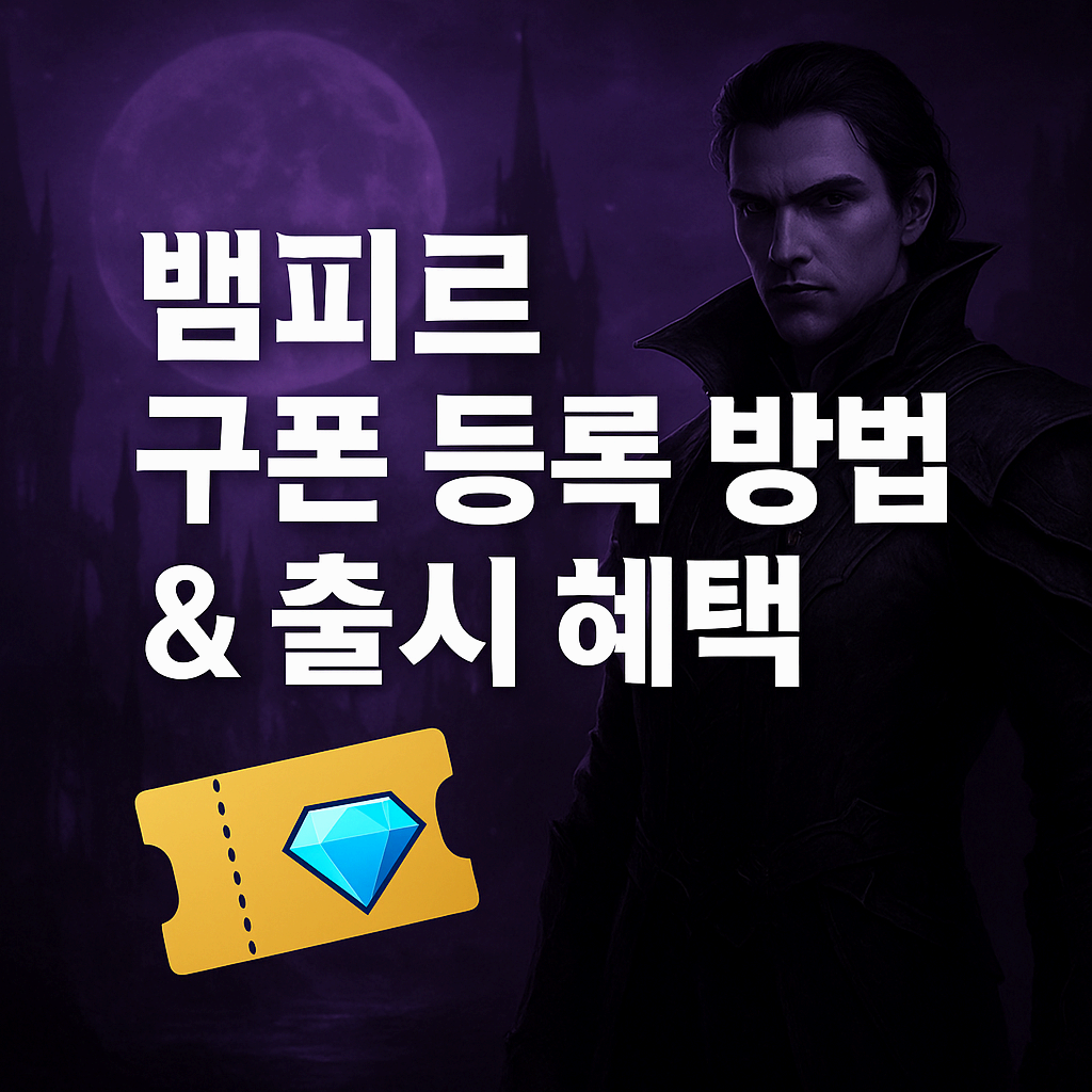 뱀피르 게임 출시와 쿠폰 등록 방법 총정리
