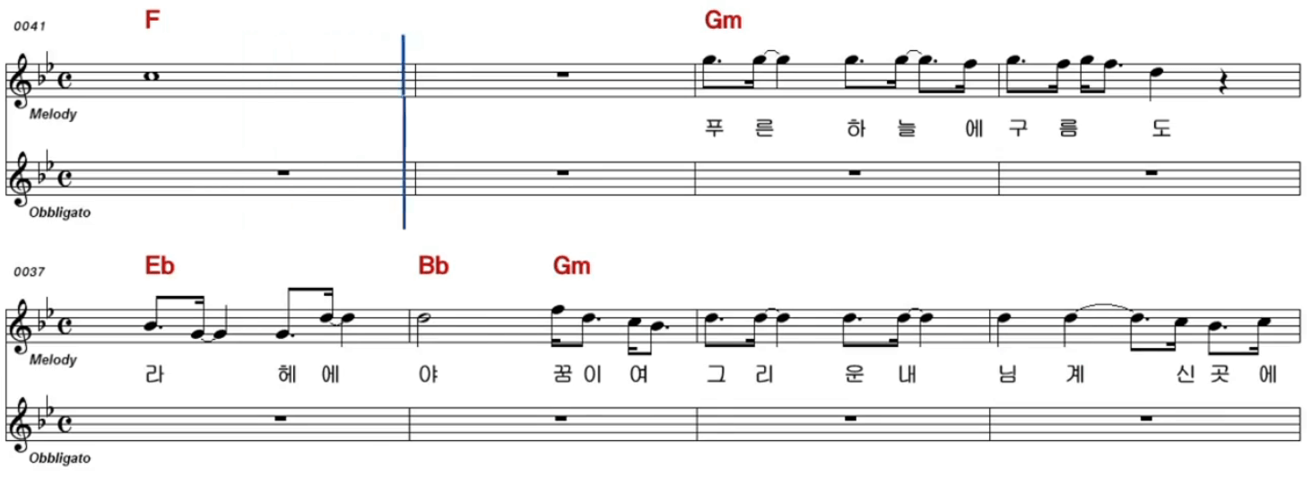 이찬원(김태곤) 망부석 악보