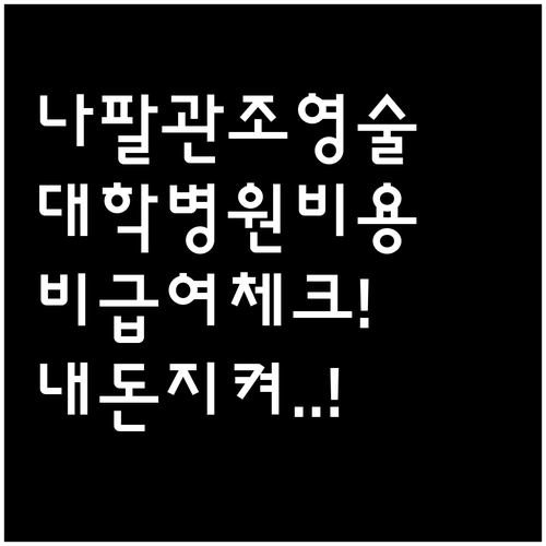 대학병원 나팔관 조영술 본인부담금과 ..