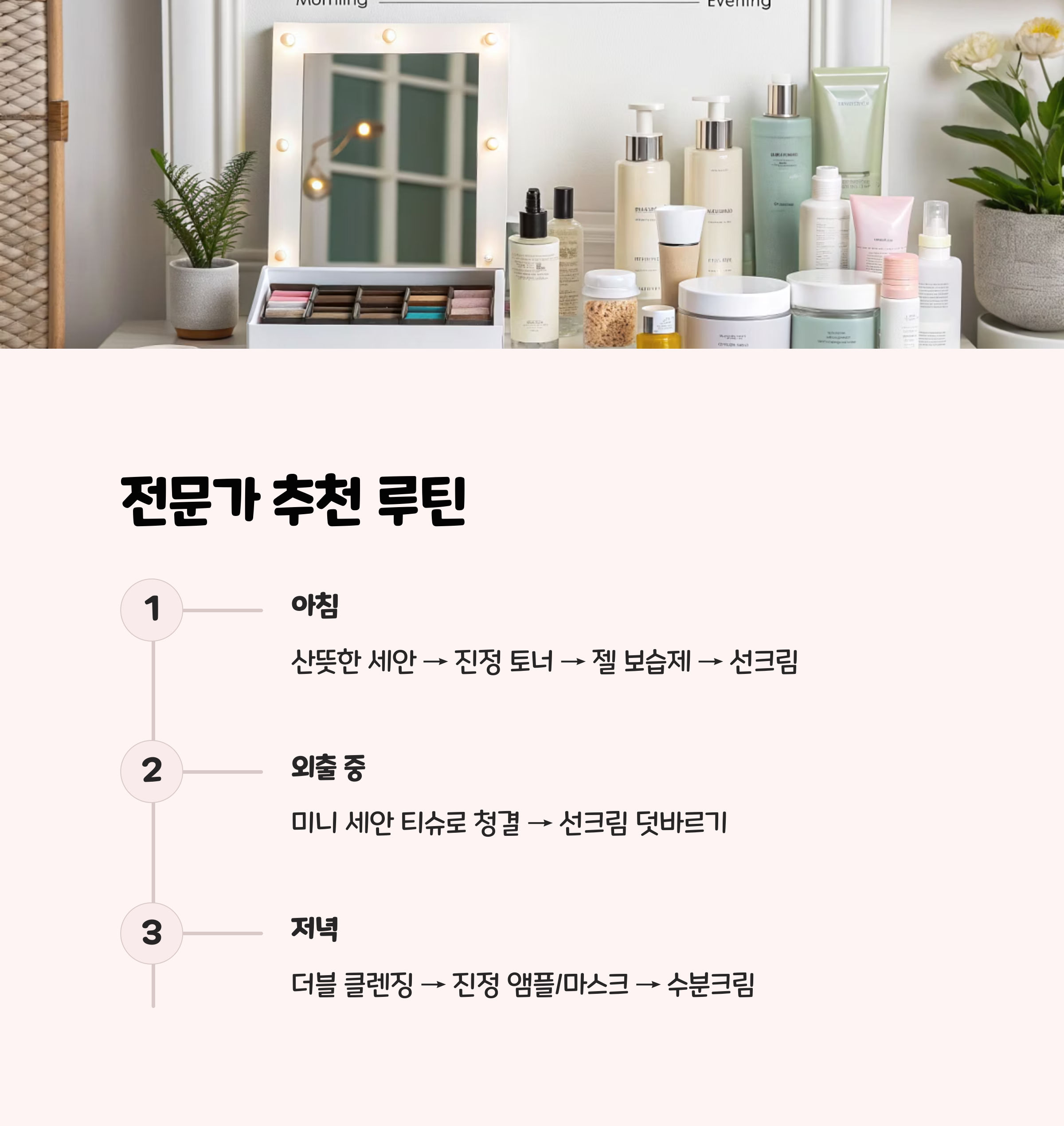 전문가가 추천하는 여름철 피부 관리 루틴 📝