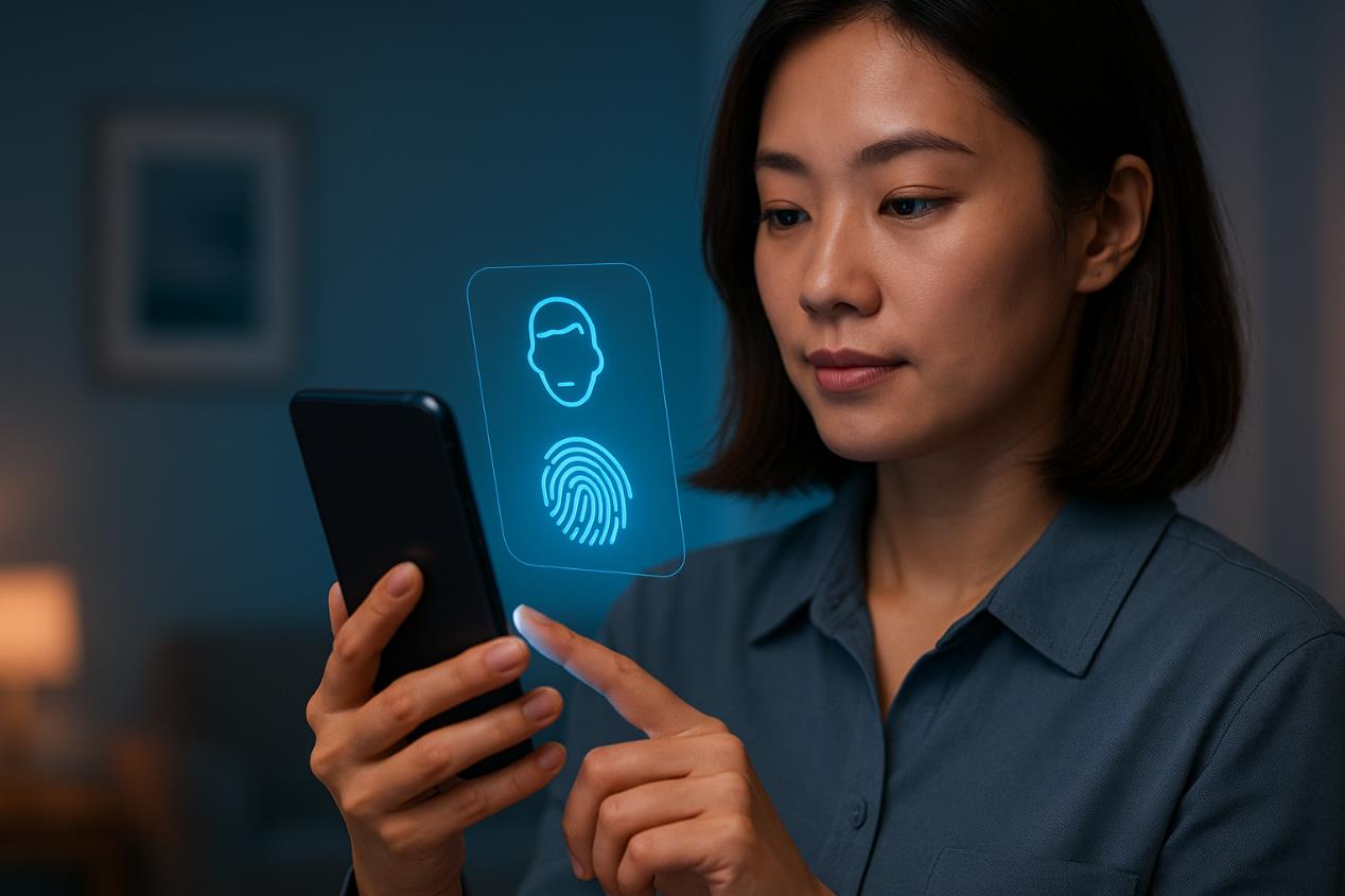 스마트폰 지문과 얼굴인식으로 진화한 생체인증 장면