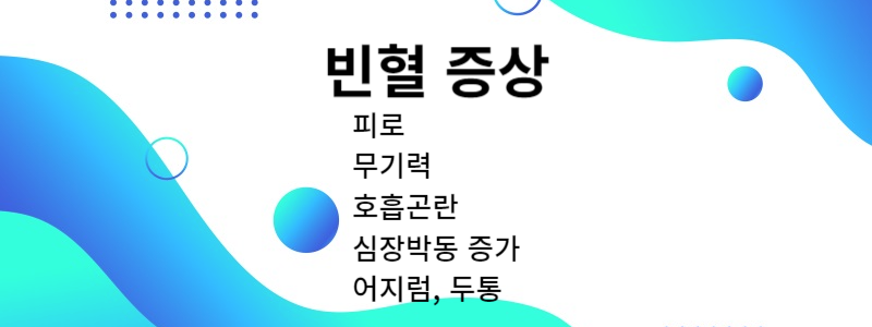 빈혈이 있으면 몸에 나타나는 증상