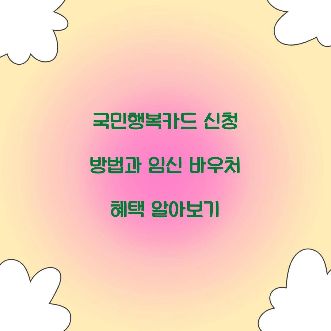 국민행복카드 신청