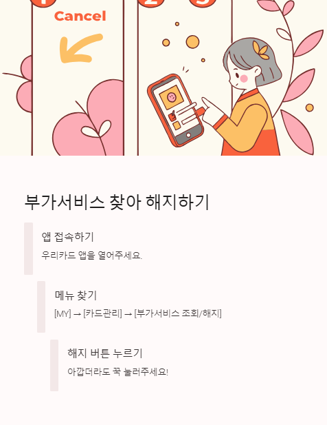 부가서비스 찾아 해지하기