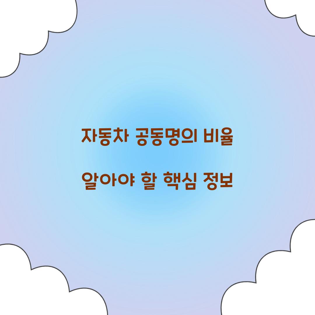 자동차 공동명의 비율