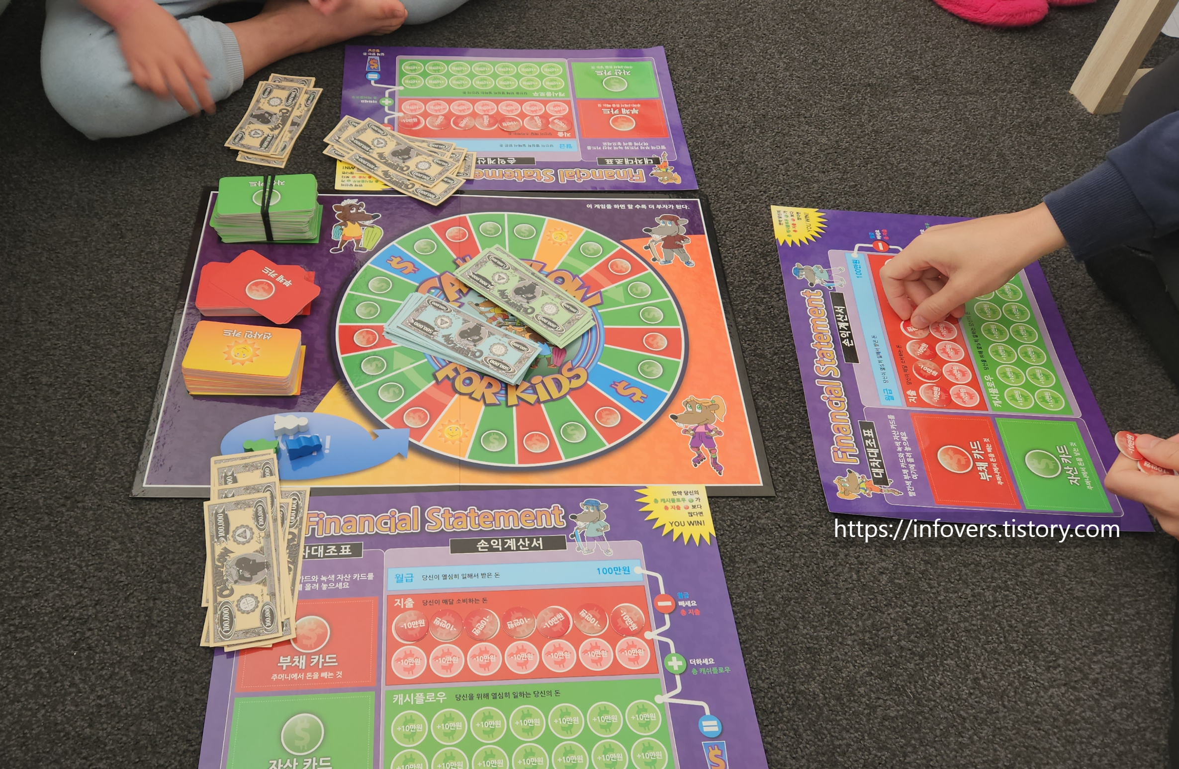 어린이 경제교육 한글판 부자아빠 가난한아빠 보드게임 캐시플로우 키즈로 시작하세요