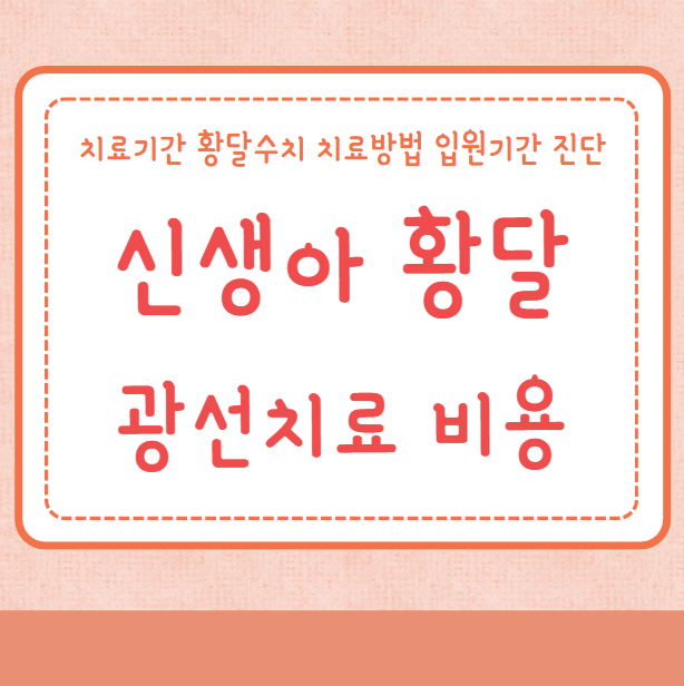 신생아 황달 광선치료 비용