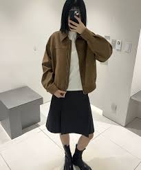 클래식한 감성, 고윤정 스웨이드 자켓,플라워 원피스