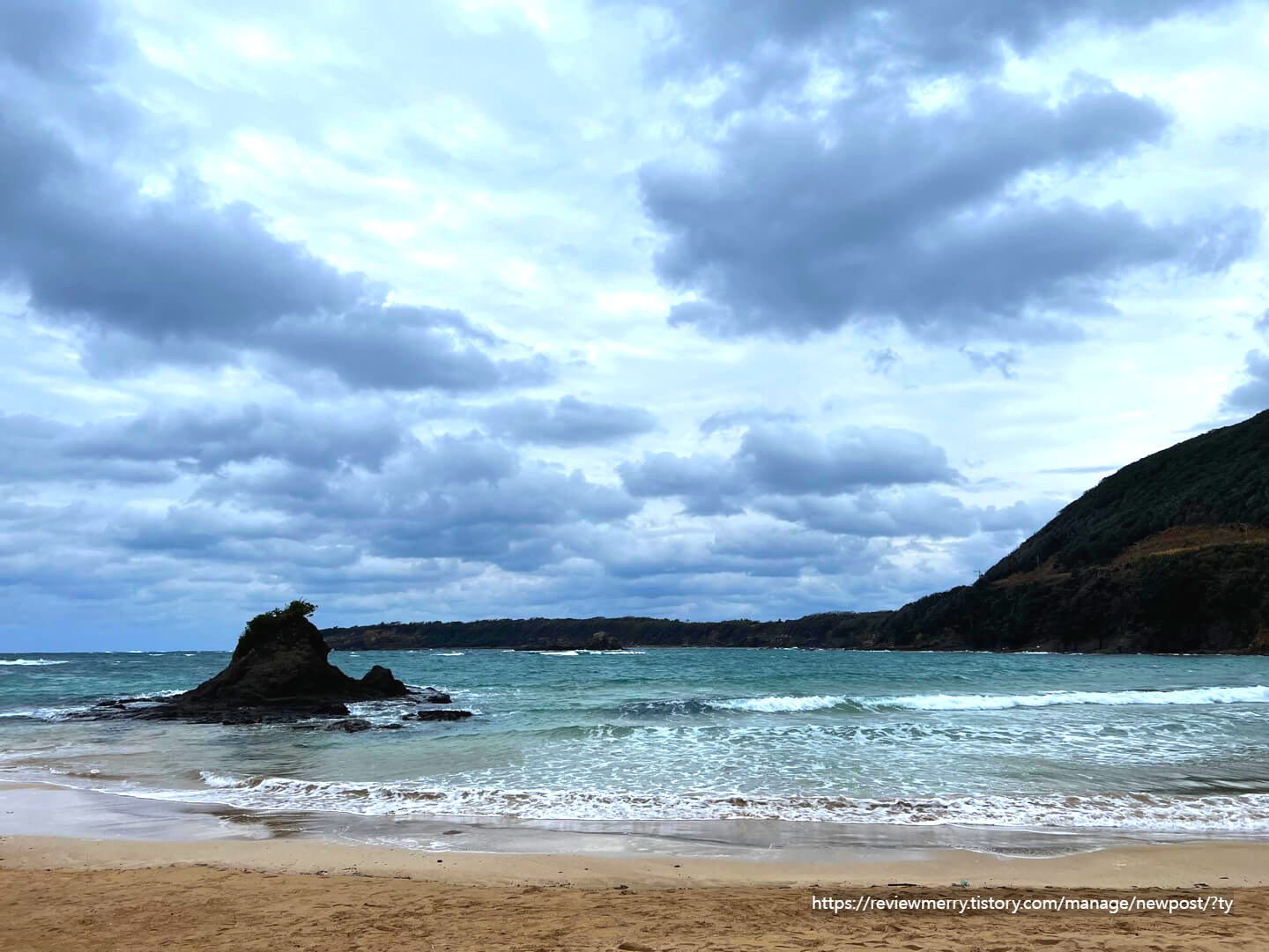미우다 해변 바다