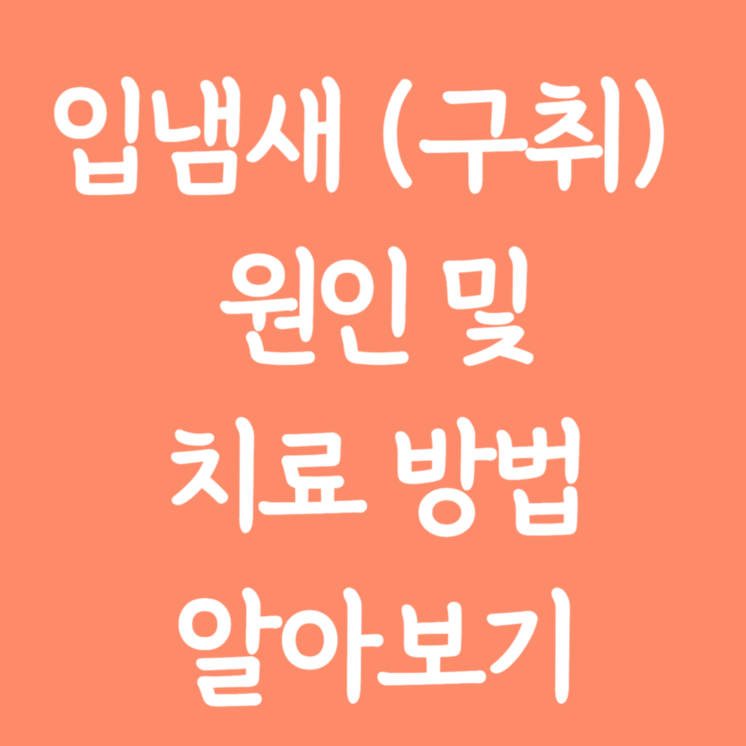 입냄새 원인 및 치료방법