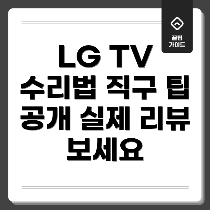 LG TV 수리 가이드