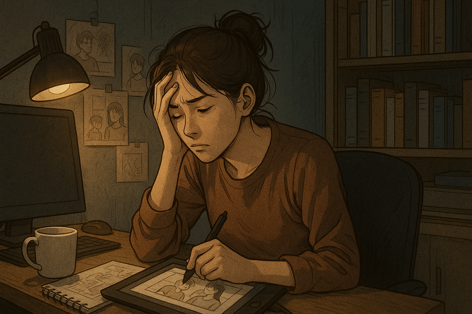 번아웃이 온 프리랜서 웹툰 작가