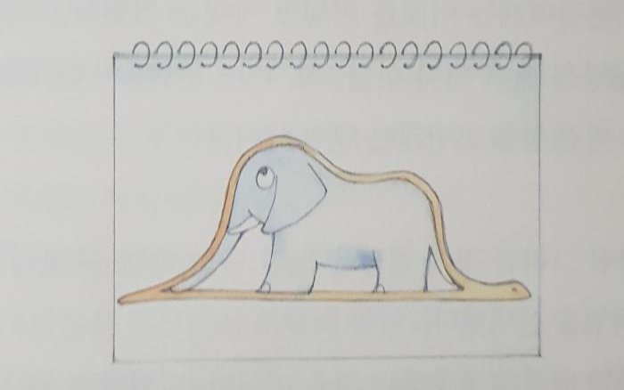 코끼리를 삼킨 보아뱀 그림의 모습