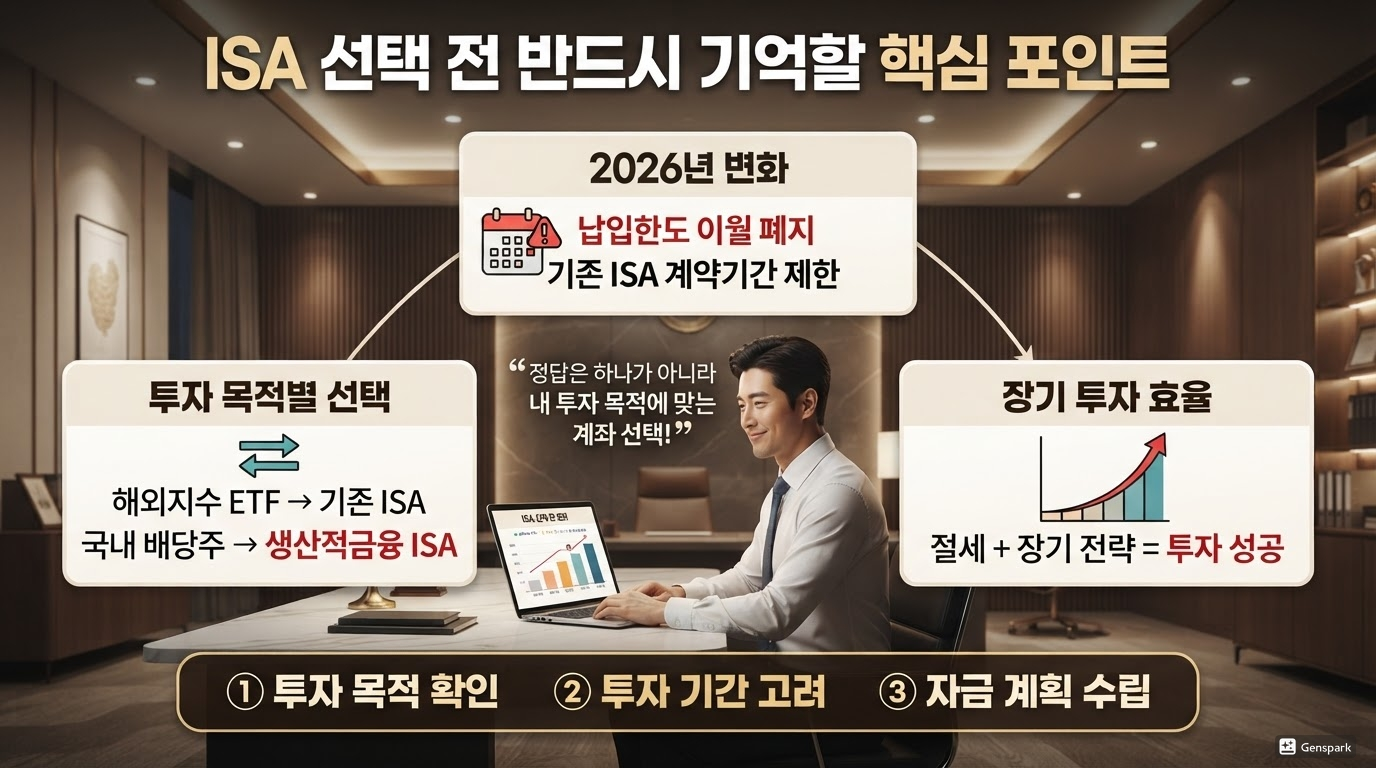 ISA 선택 전 반드시 기억할 핵심 포인트