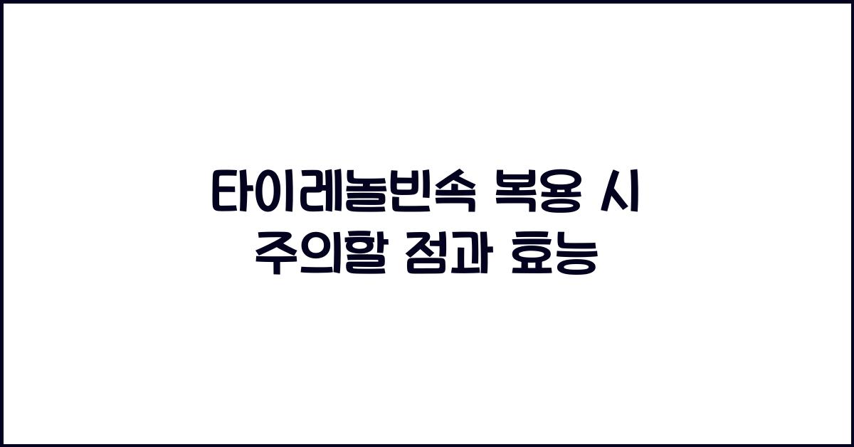 타이레놀빈속