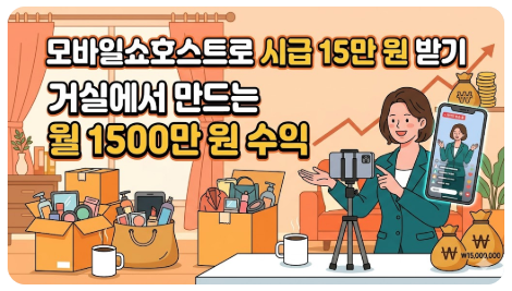 모바일쇼호스트로 시급 15만 원 받기