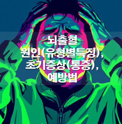 뇌출혈 원인(유형별특징), 초기증상(통증), 예방법: 절대 남의 일이 아닙니다!