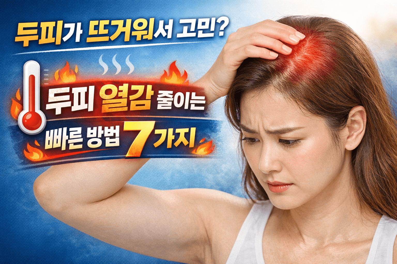 머리만 뜨거운 이유? 두피 열감 줄이는 가장 빠른 방법 7가지