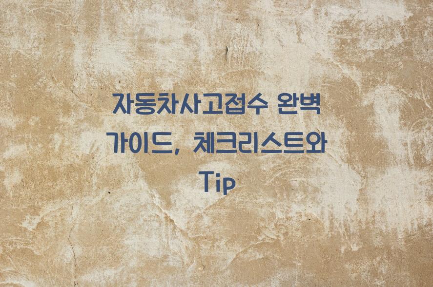 자동차사고접수